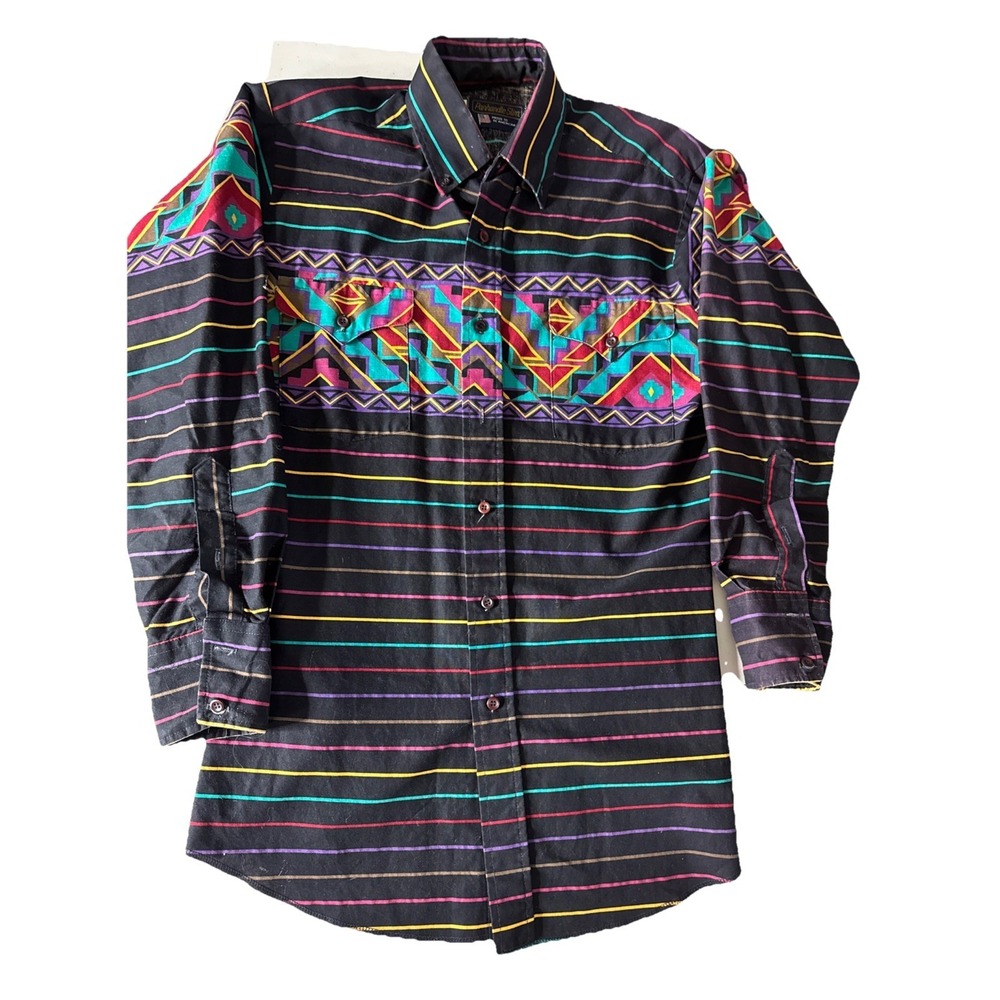 Vintage 1980-90's PANHANDLE SLIM Western Shirt  Cowboy Cut 15 / 33